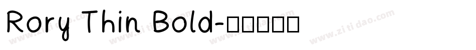 Rory Thin Bold字体转换